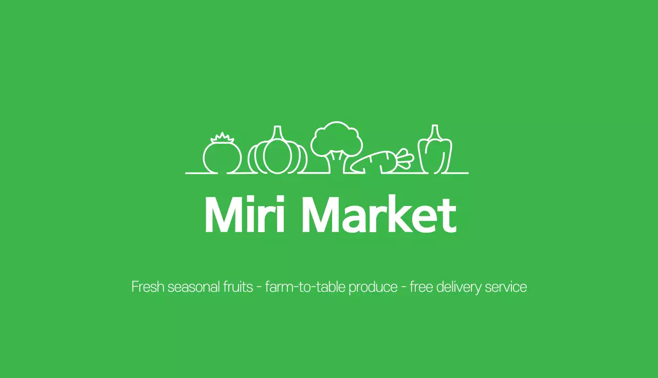 Green illustration simple vegetable shop