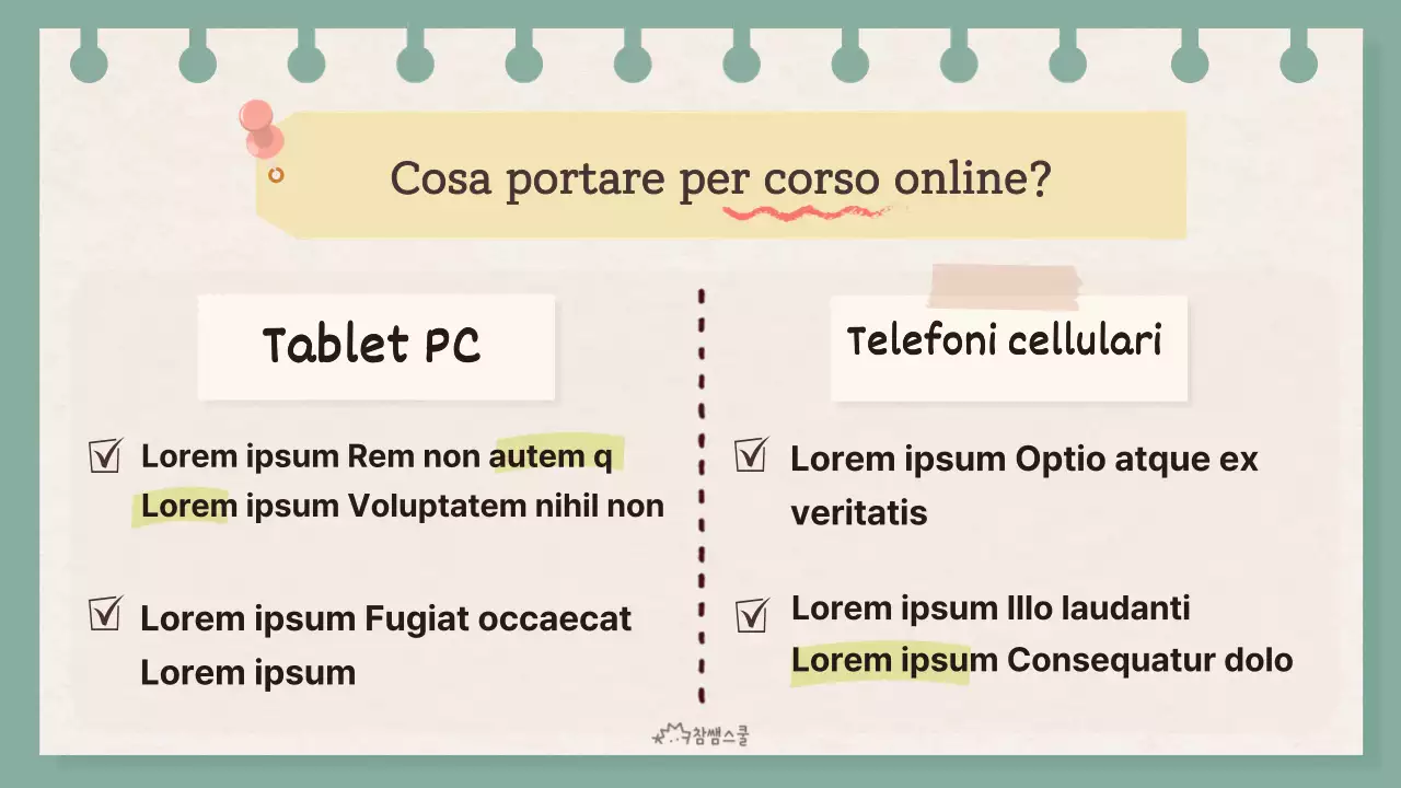 Il galateo della classe online con il concetto di nota gialla