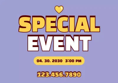 Purple Bold Event Announcement Poster