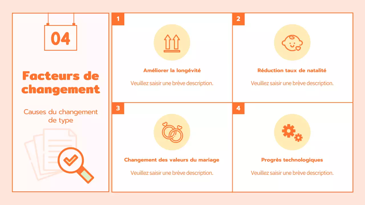 Programme de culture familiale avec de jolies illustrations orange