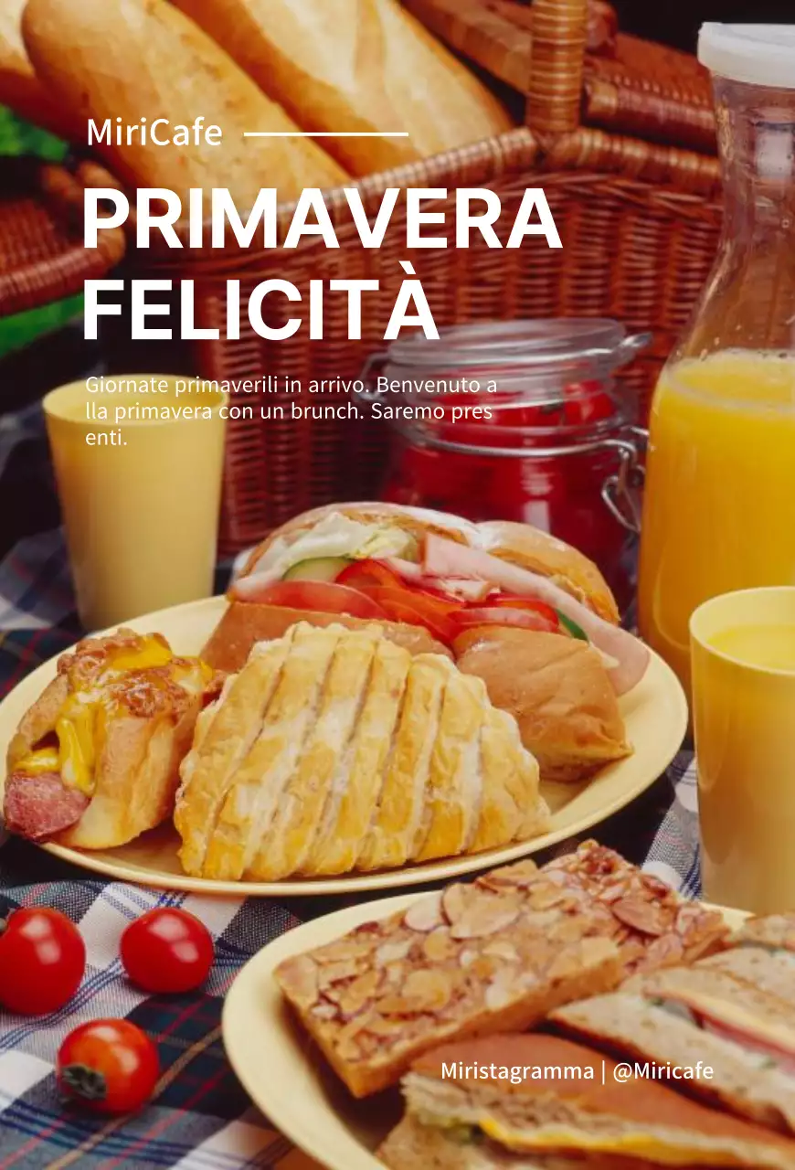 Menu del brunch di ispirazione primaverile foto merchandising