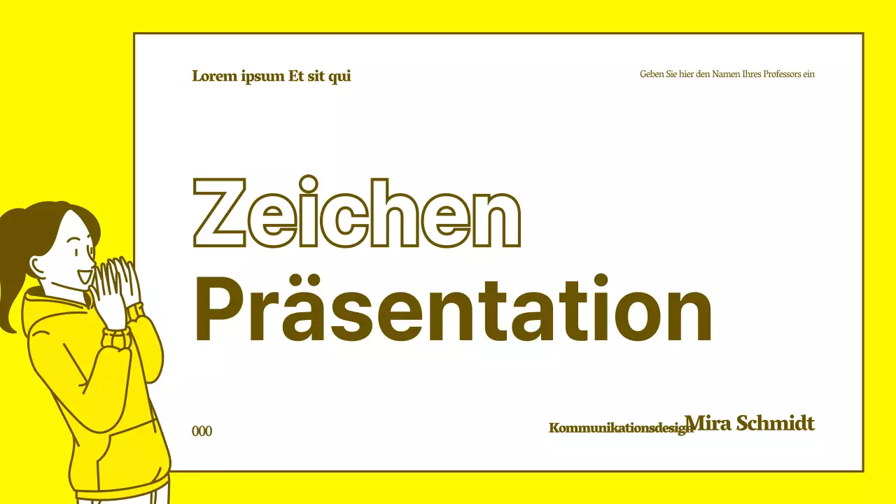 Sauberer Charakter Illustration Tutorial in gelb und braun