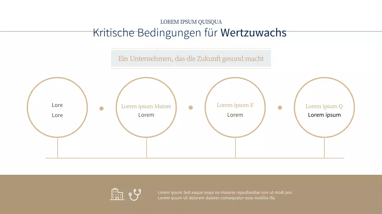 Stichwort Entry Pie Chart in Blau und Beige