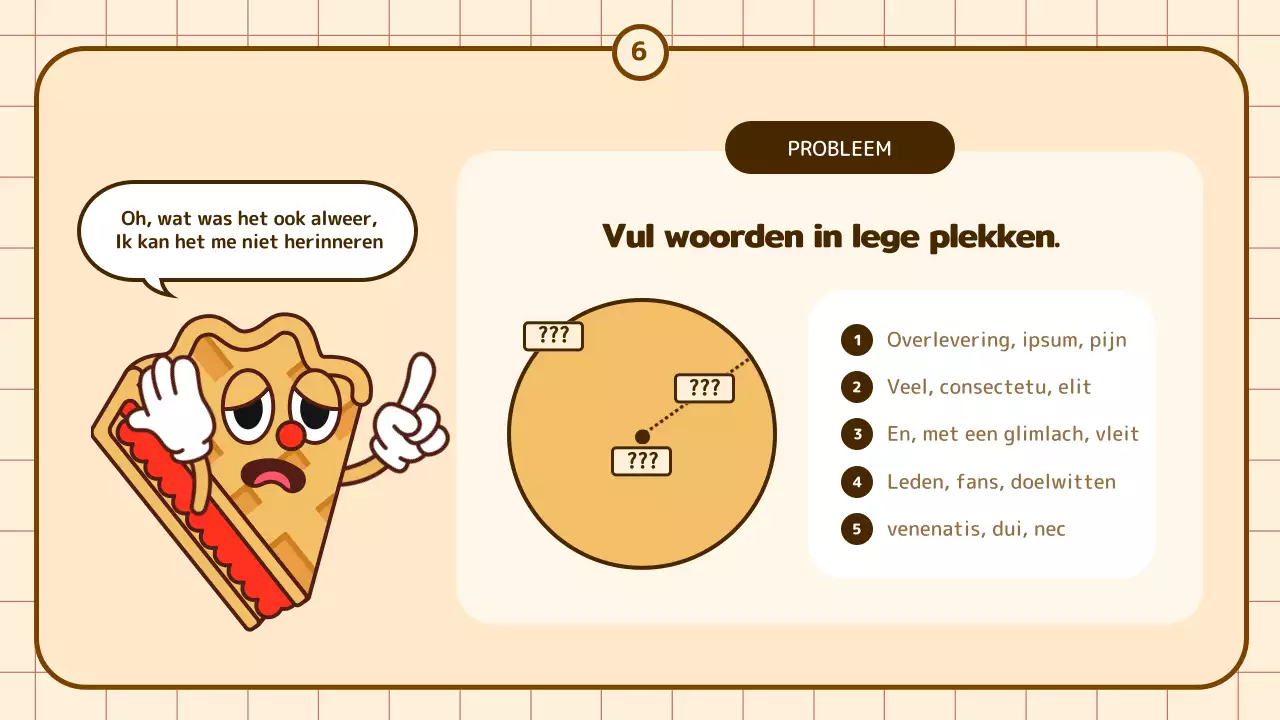 Schattig Cartoon Circumferentieel Onderwijs in Beige en Bruin