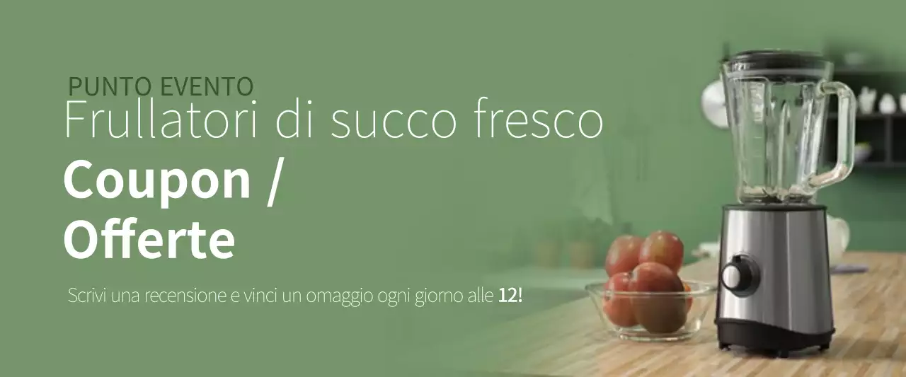 Striscione per eventi con frullatore da cucina in verde