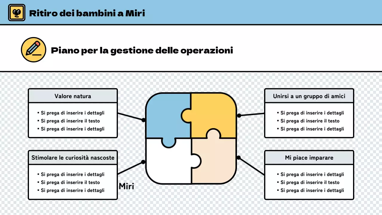 Campo invernale per bambini dallo stile simpatico in azzurro e verde