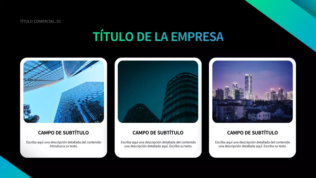 Negocios en negro y degradados