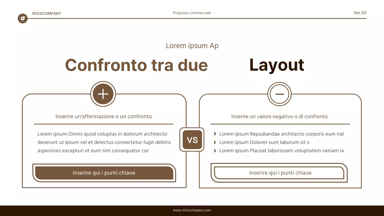 Semplice relazione di evidenziazione del testo in marrone e bianco