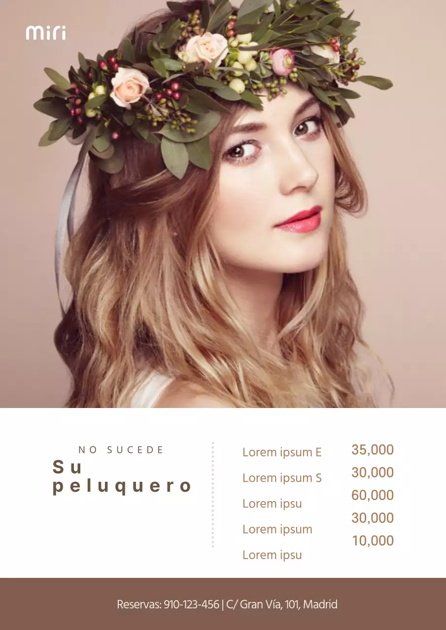 Salón de belleza con un ambiente marrón y relajante