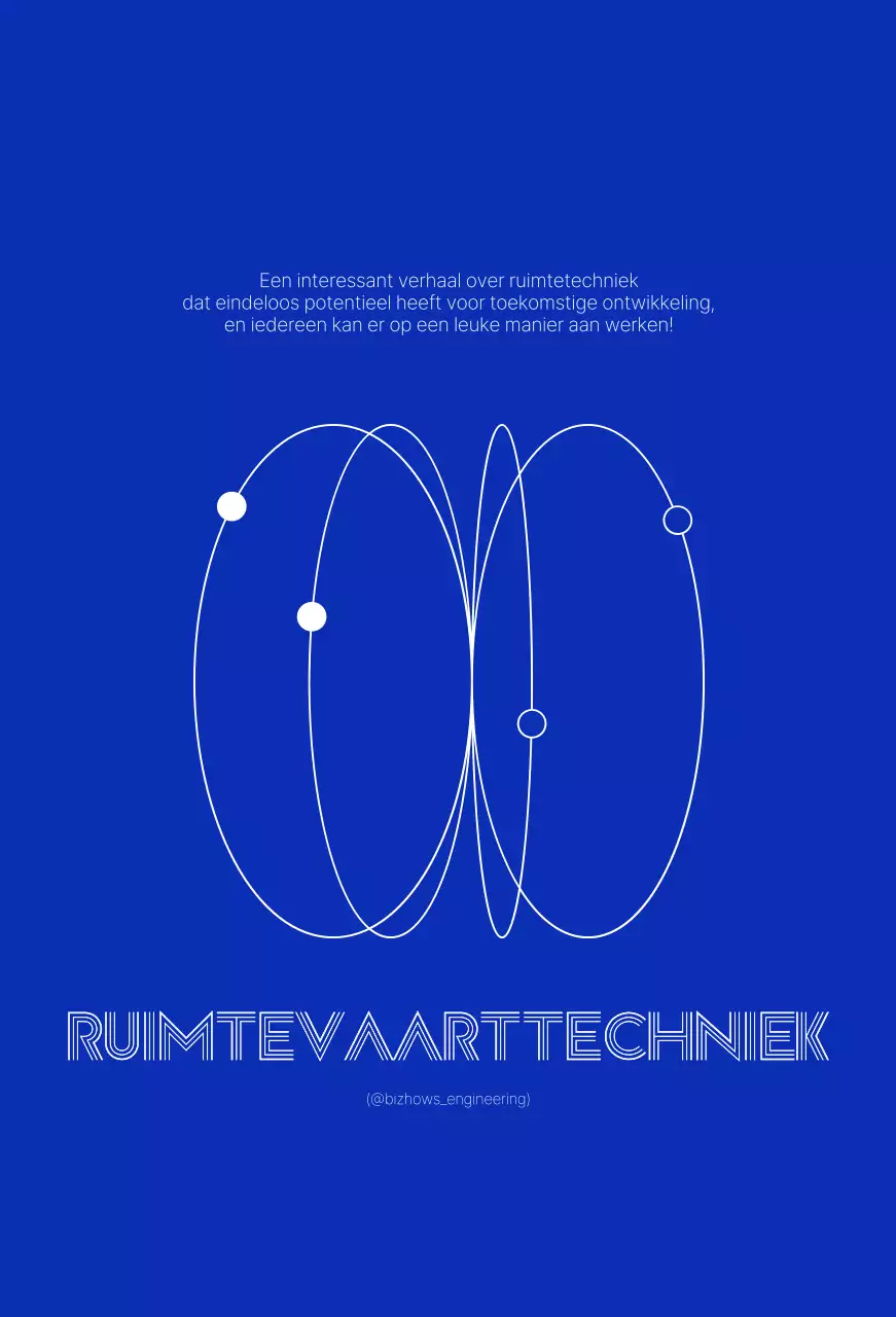 Eenvoudig, strak ingenieursconcept in helder marineblauw en wit