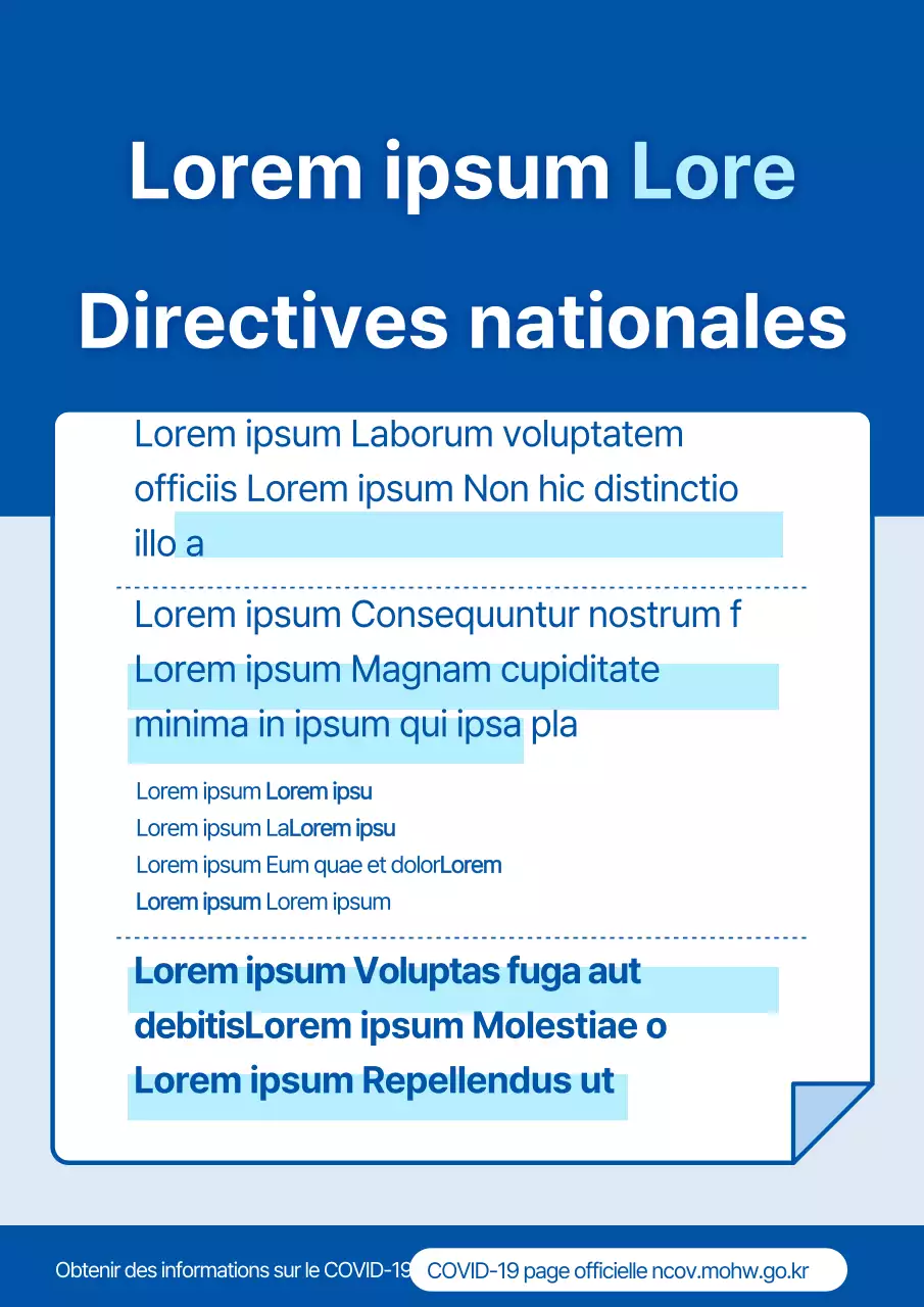 Salle de réunion simple et épurée avec du papier bleu