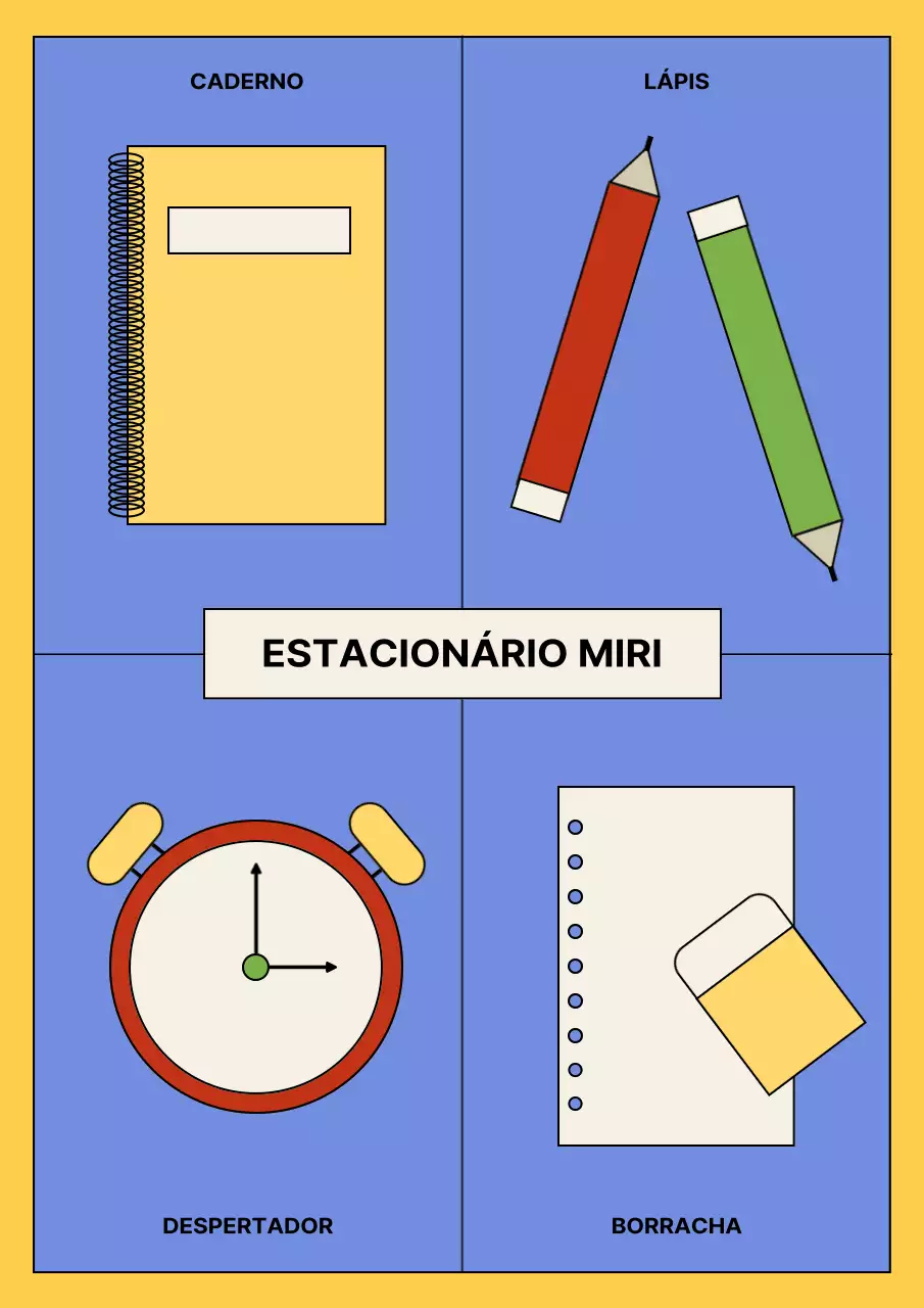 Marca de frase simples em amarelo e vermelho