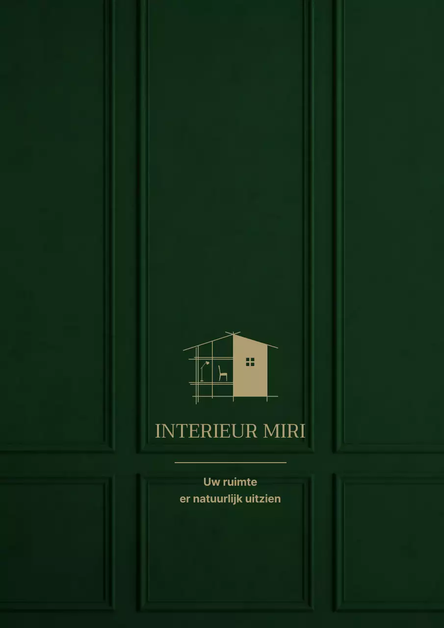 Groen en Bruin Portfolio Thema Interieurmaterialen (Portret Zakelijke Documentatie)