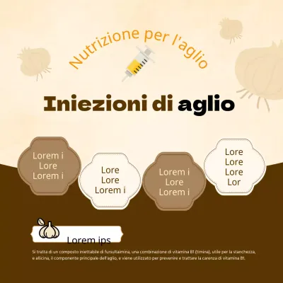 Iniezioni cosmetiche marroni e arancioni post promozionale