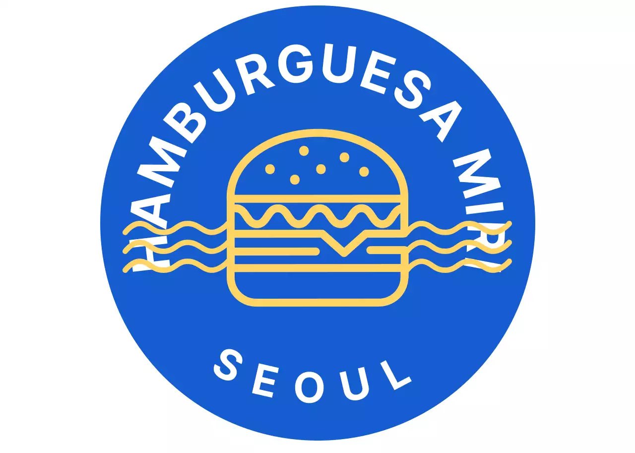 Gorro Restaurante Ilustración Hamburguesa Azul
