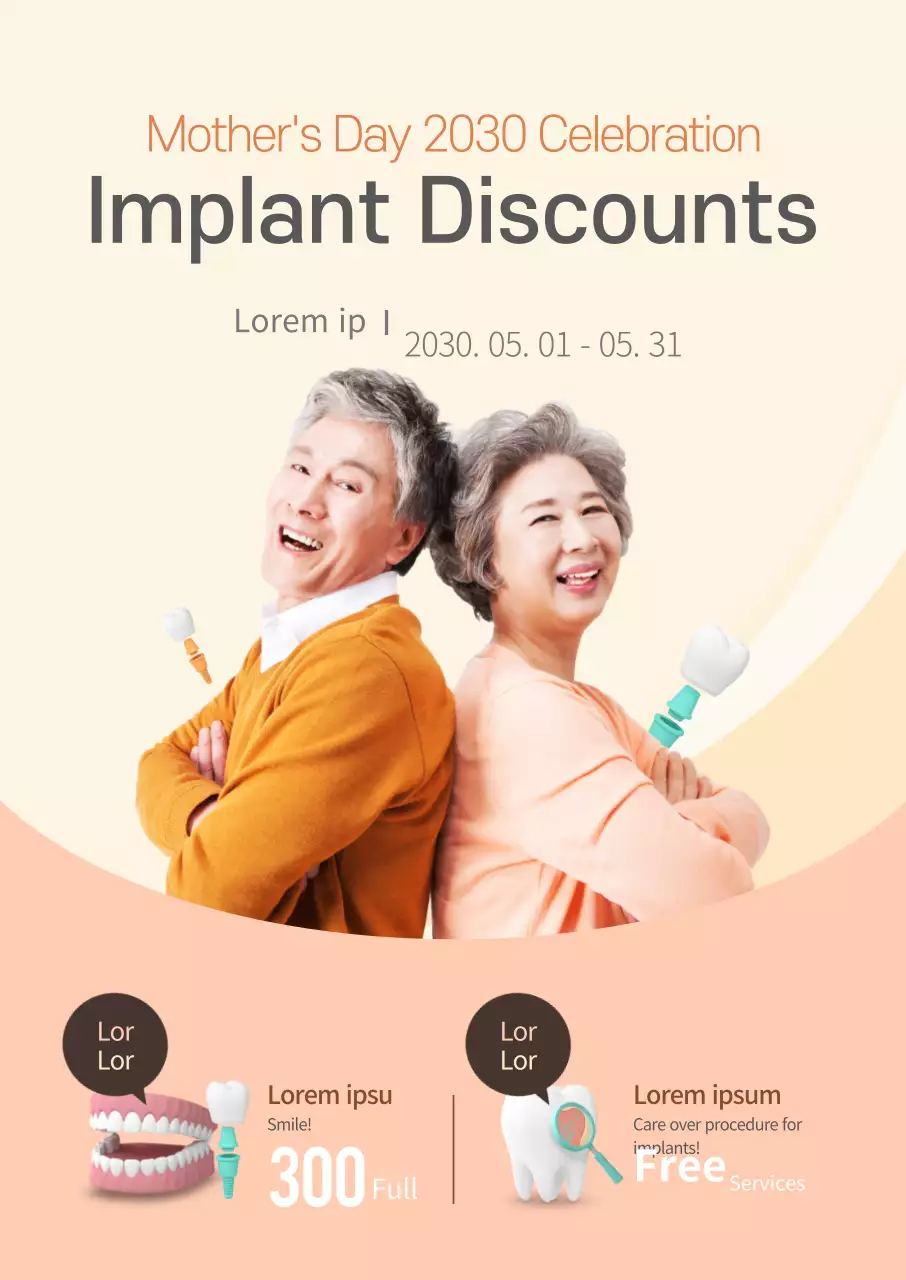 Hình nền quảng cáo nha khoa đơn giản màu be