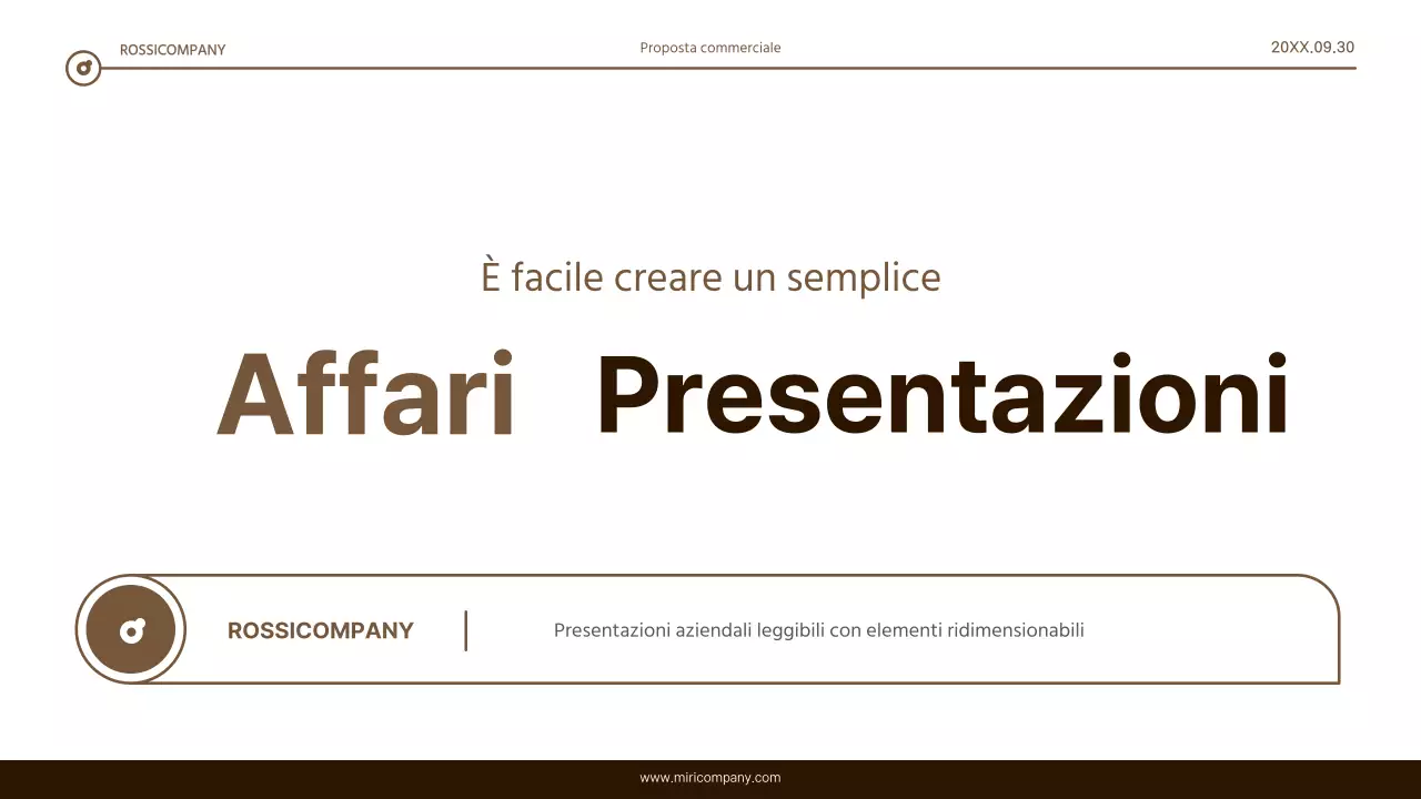 Semplice relazione di evidenziazione del testo in marrone e bianco
