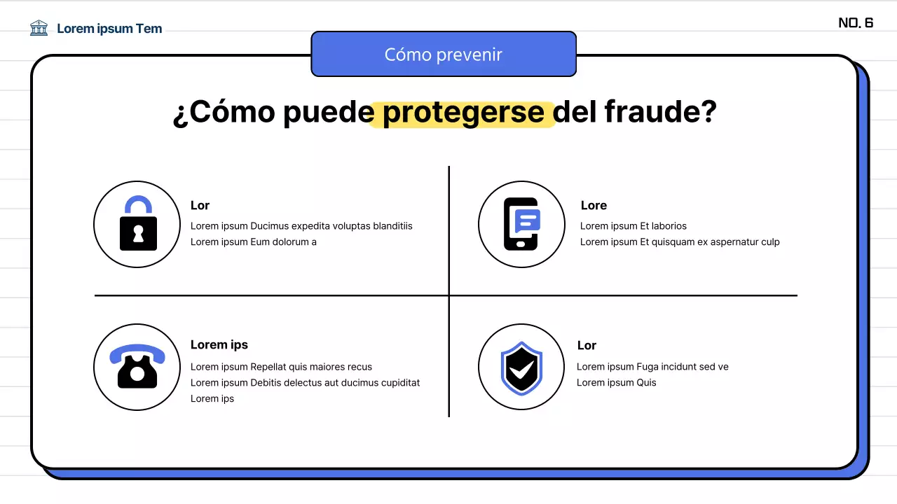 Formación en prevención del fraude financiero para adultos de mediana edad de color azul