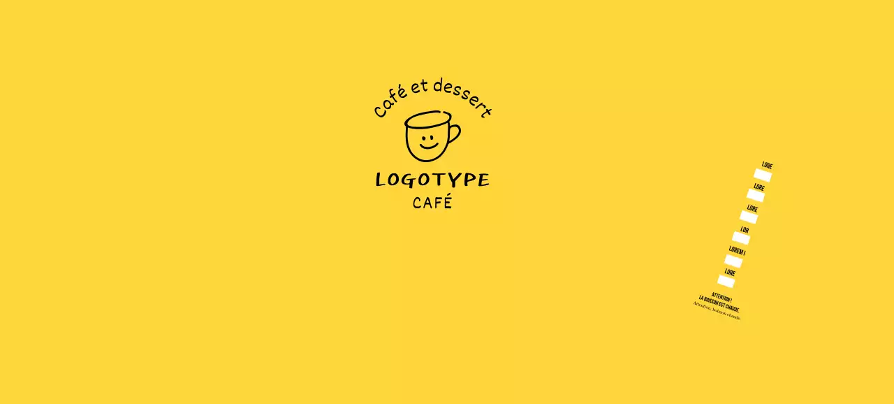 Illustration jaune dessinée à la main