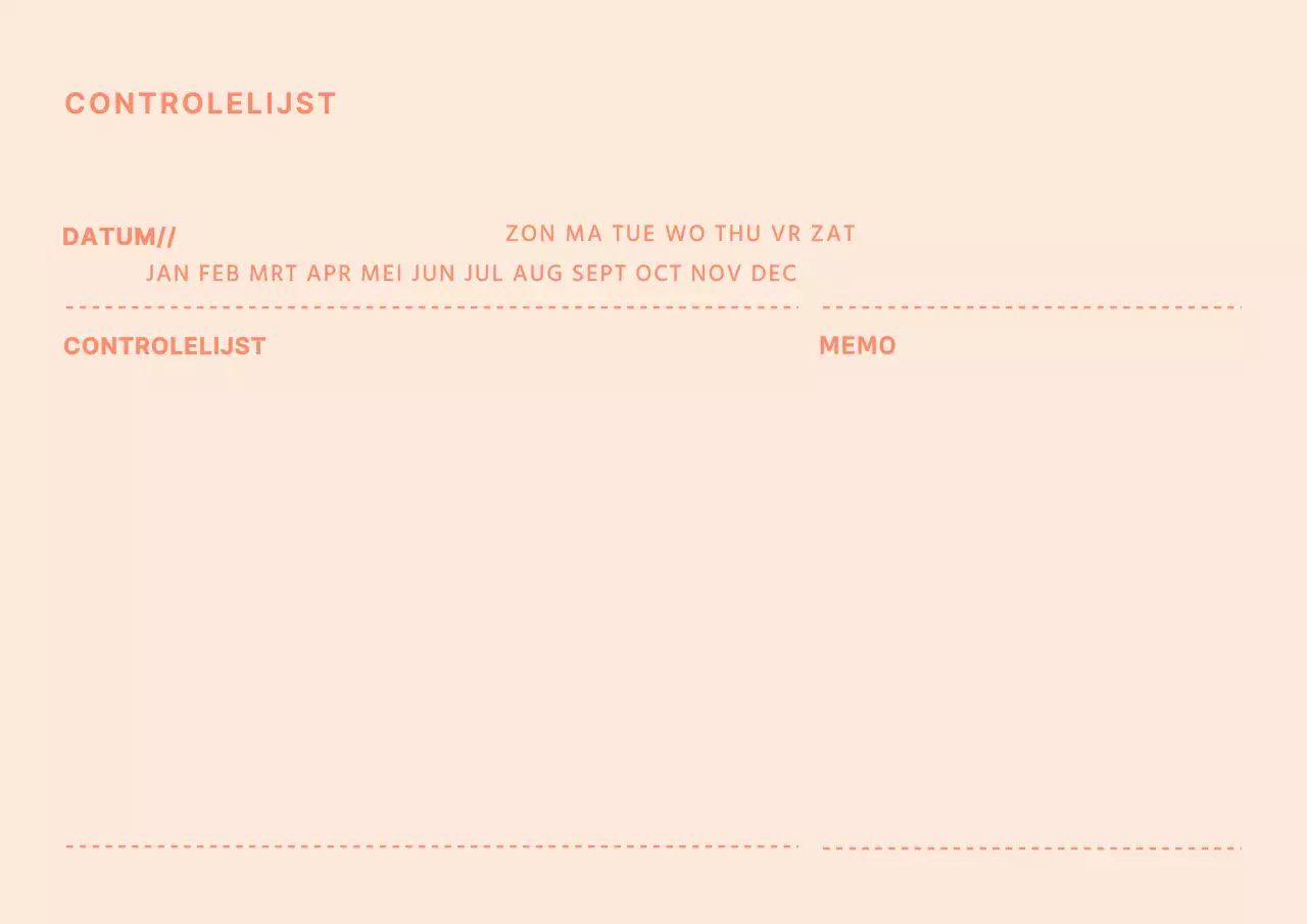 Gestippelde checklist met oranje eenvoudig concept