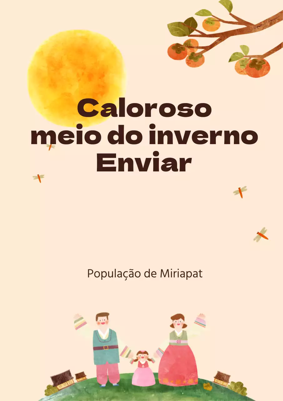 Saudação de férias com conceito de lua em aguarela marfim e folhas a cair