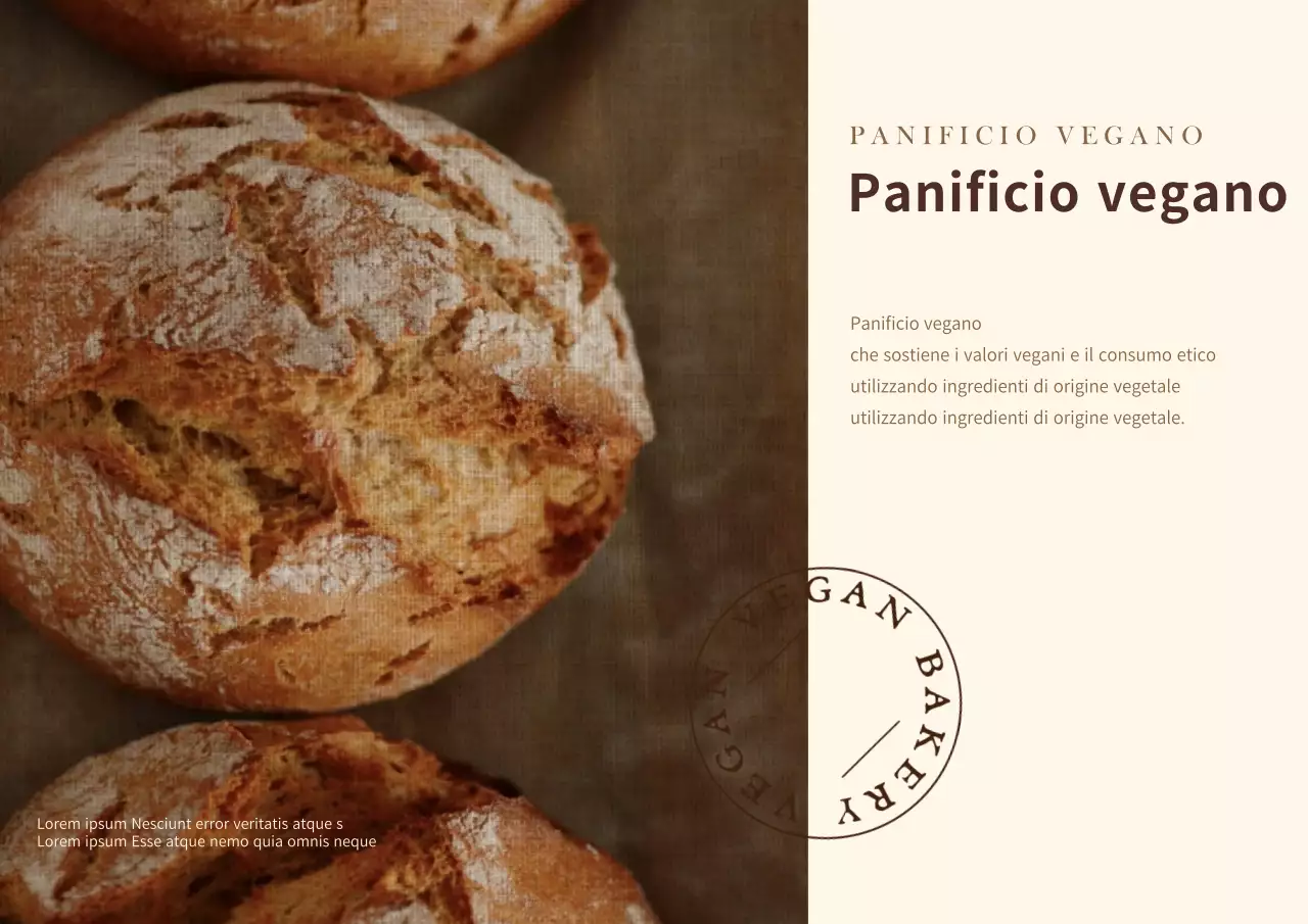 Cartolina marrone a tema panetteria