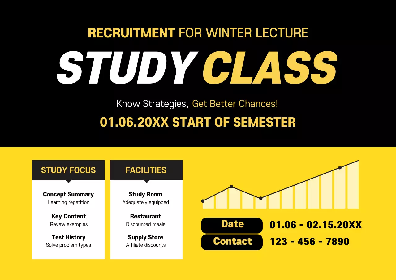 Yellow Modern Study Recruitment Poster