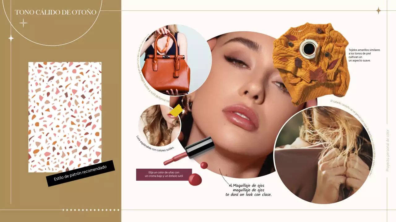 Un concepto colorista con una sensación de línea Diagnóstico personal del color