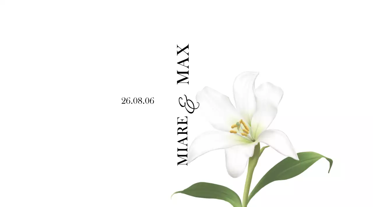 Einfaches und luxuriöses Hochzeitswasser in Weiß und Schwarz