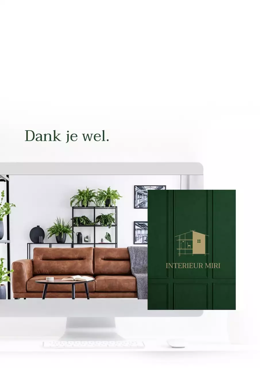 Groen en Bruin Portfolio Thema Interieurmaterialen (Portret Zakelijke Documentatie)