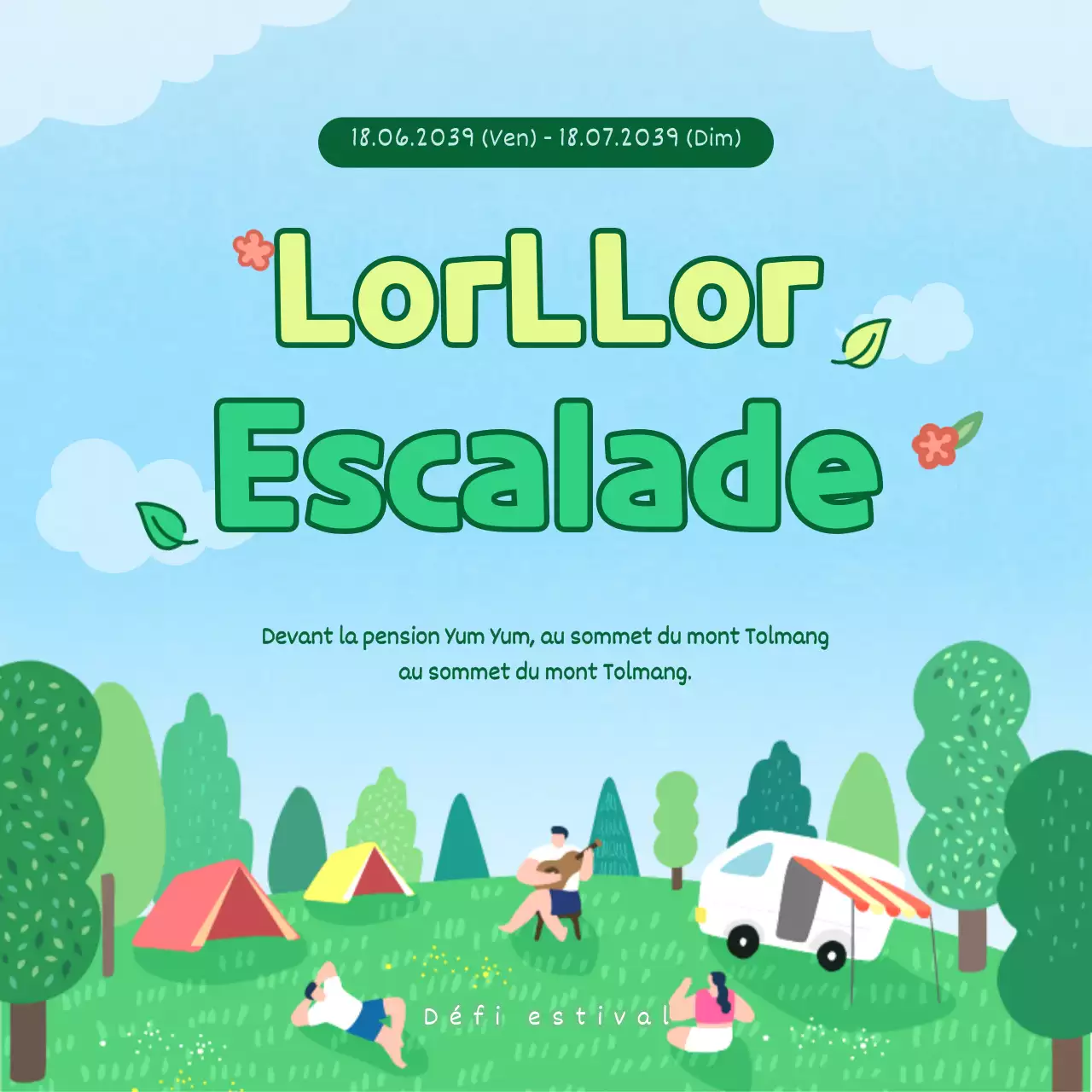 À propos de l'événement du défi de voyage illustré et mignon