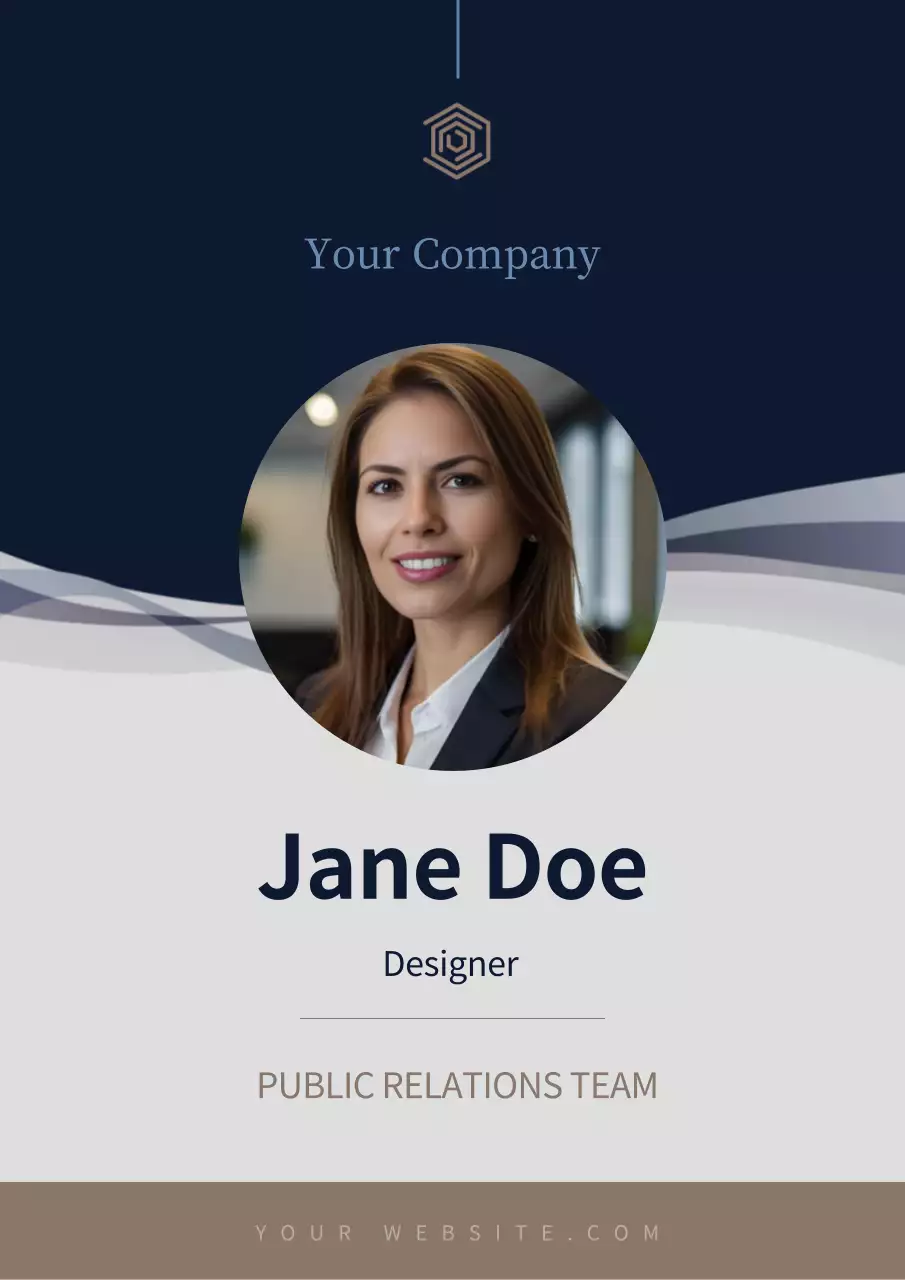 Navy Professional Company Profile Document Poster