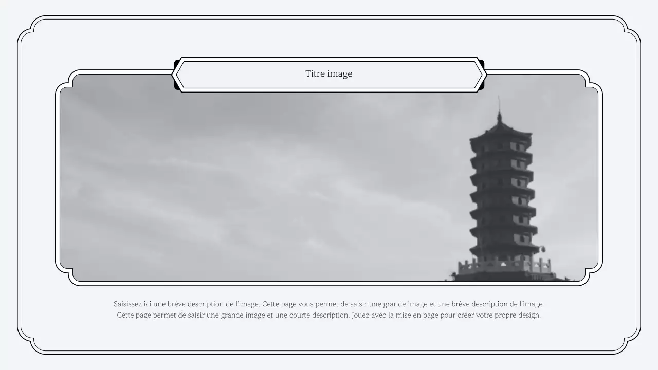 Kit de présentation simple de style oriental