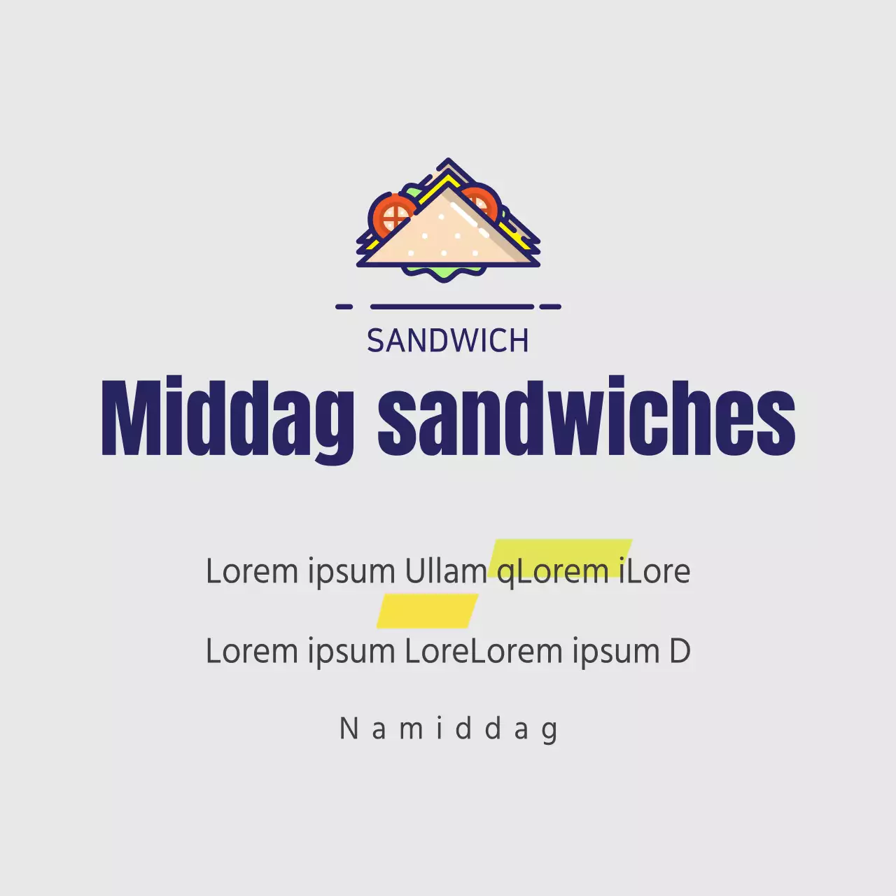 Middag sandwiches