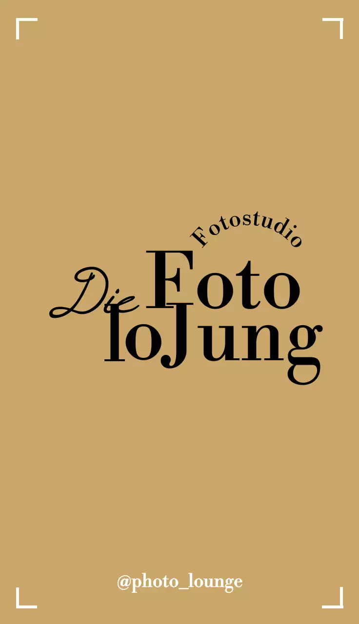 Werbung für ein Fotostudio mit Schwarz-Weiß-Fotorahmen