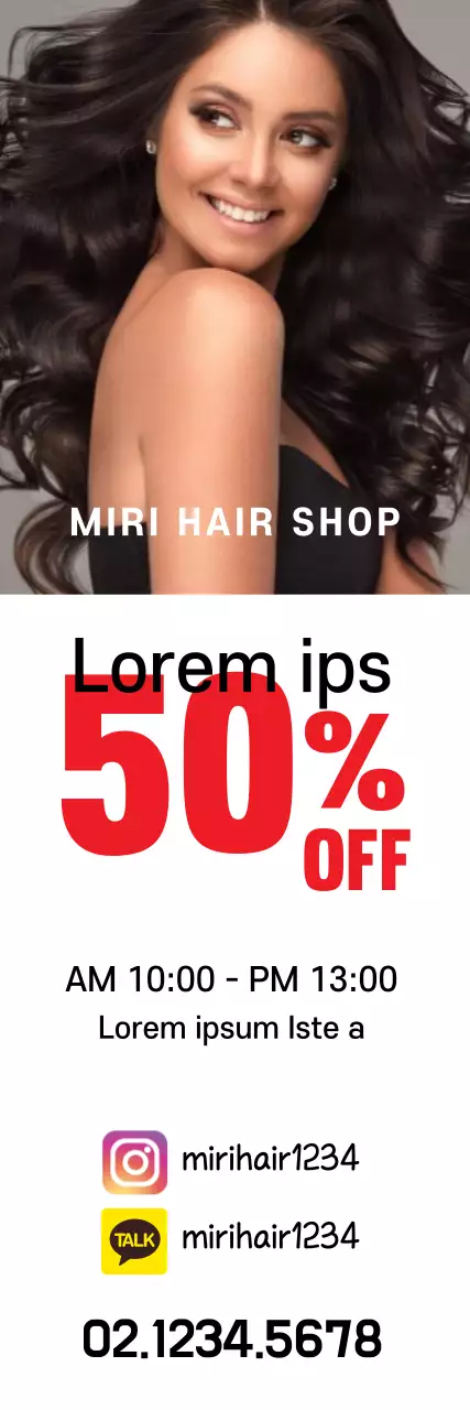 Banner de promoção de cabelo preto na moda