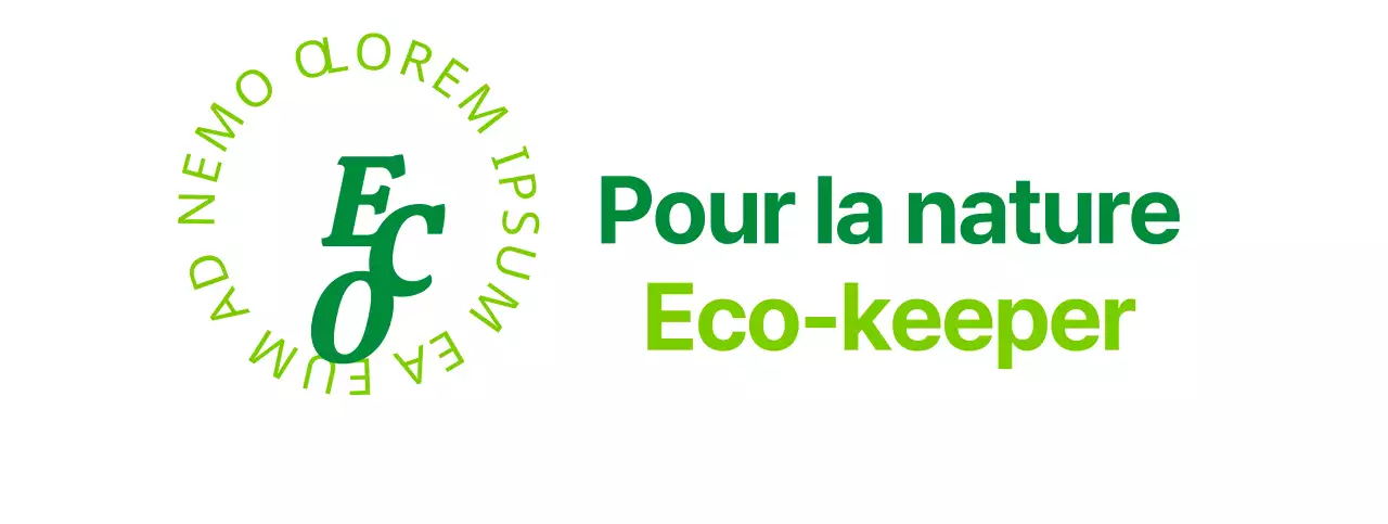 Logo texte-symbole simple avec une palette de couleurs vertes Publicité et promotion d'une association écologique