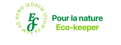 Logo texte-symbole simple avec une palette de couleurs vertes Publicité et promotion d'une association écologique