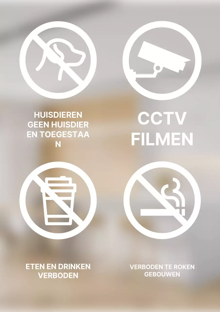 Eenvoudige witte pictogram belettering sticker