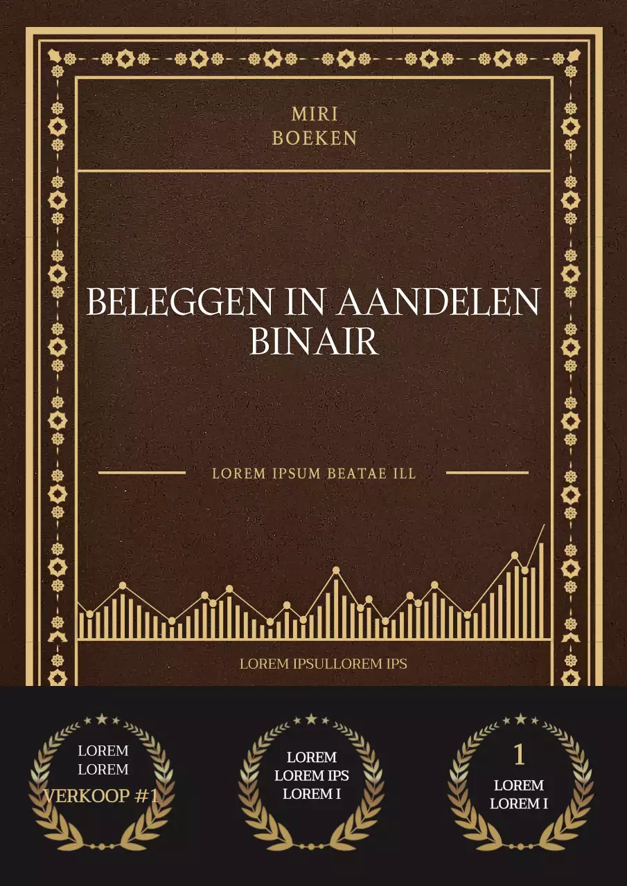 Bruin, stijlvolle voorraad investeringen zakelijke boekomslag