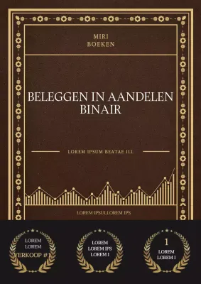 Bruin, stijlvolle voorraad investeringen zakelijke boekomslag
