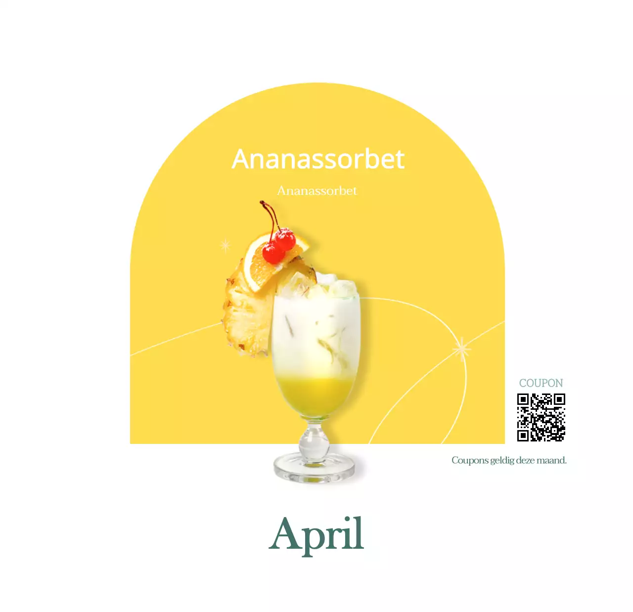 Cafékalender met aanbevelingen voor drankjes van de maand