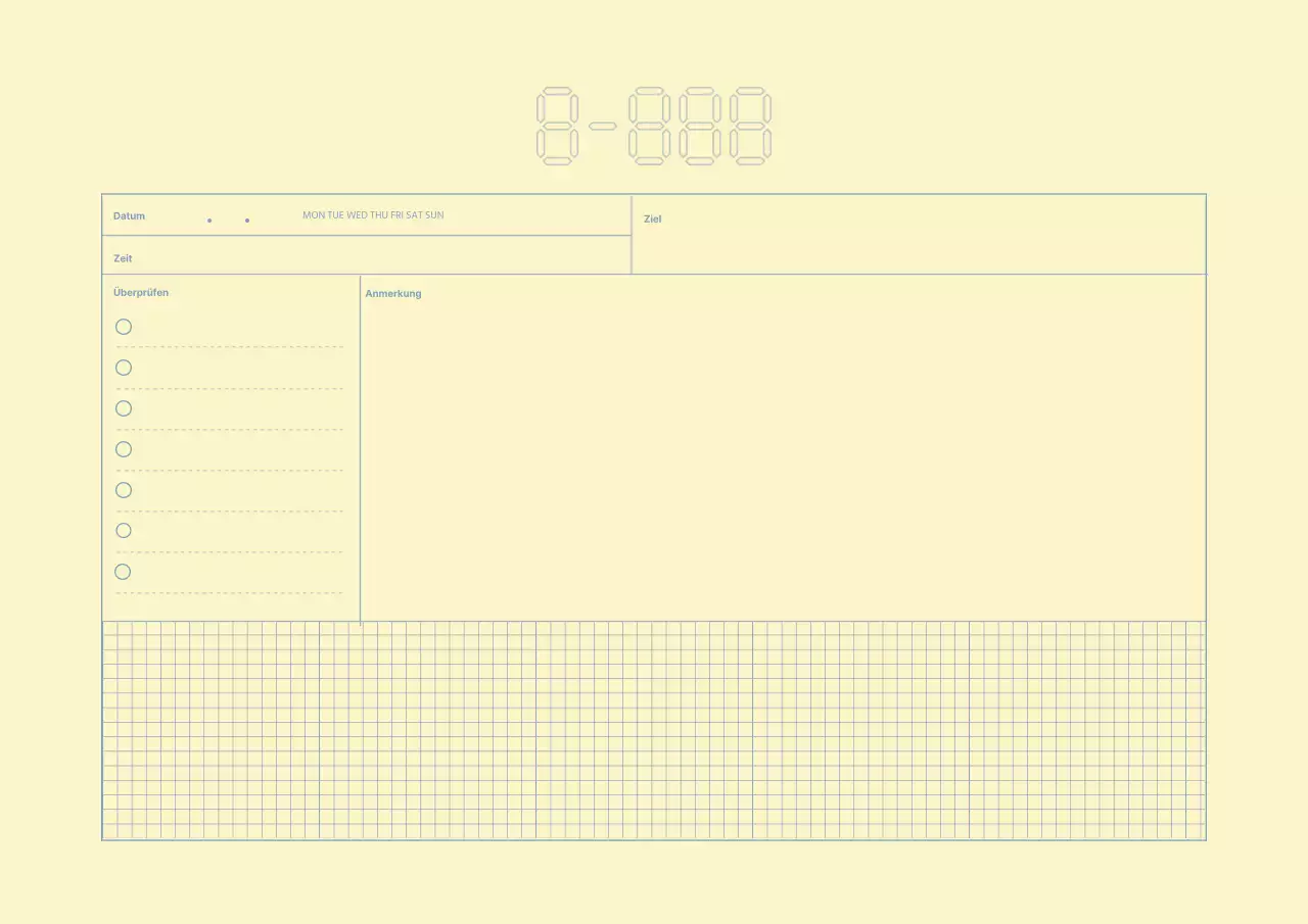Gelbe blaue Linie einfacher Planer
