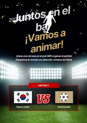 Anima el partido con un fondo de campo de fútbol