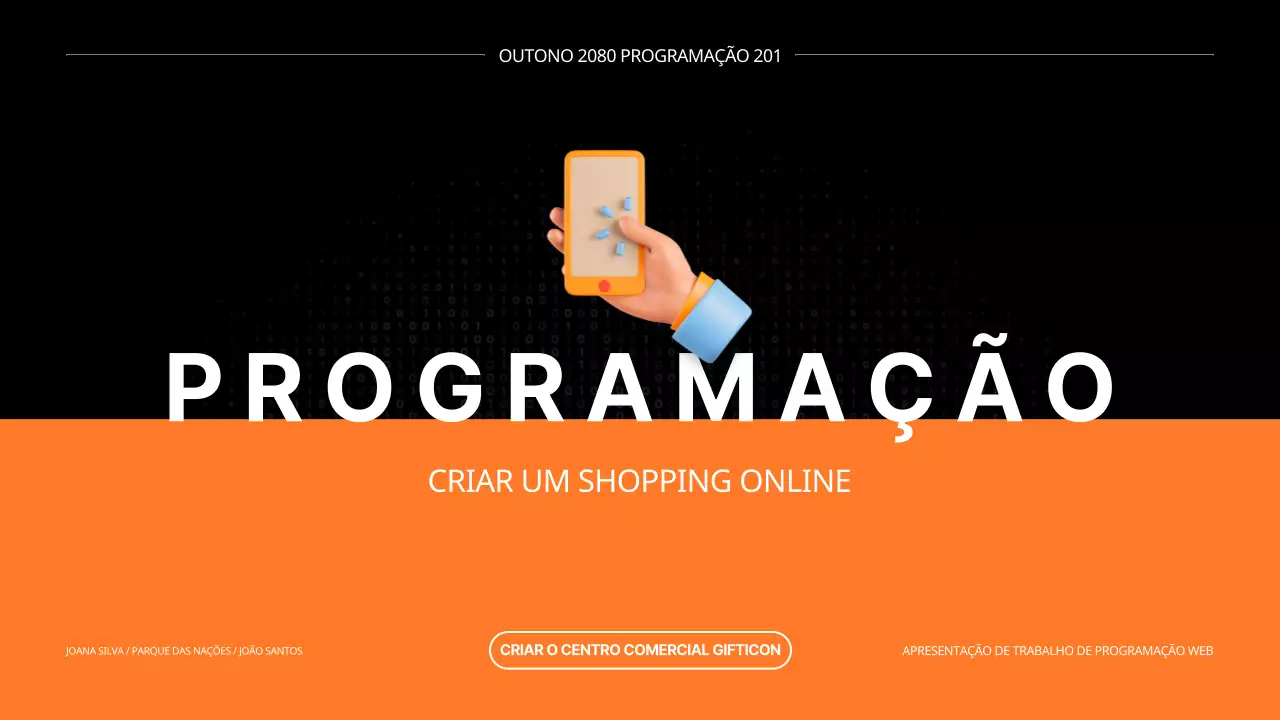 Apresentar um briefing de projeto simples, preto e laranja, inspirado na engenharia