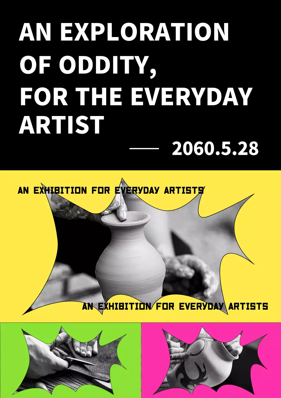 An art trip with a hot pink and yellow concept