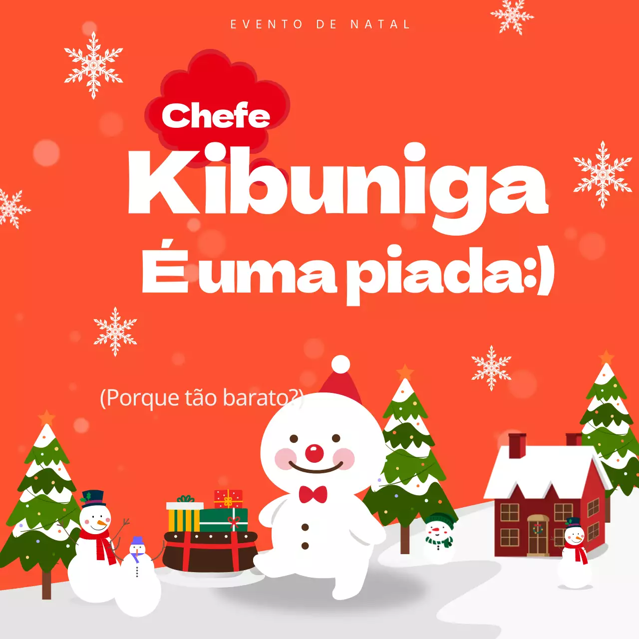 Página de eventos de Natal em laranja