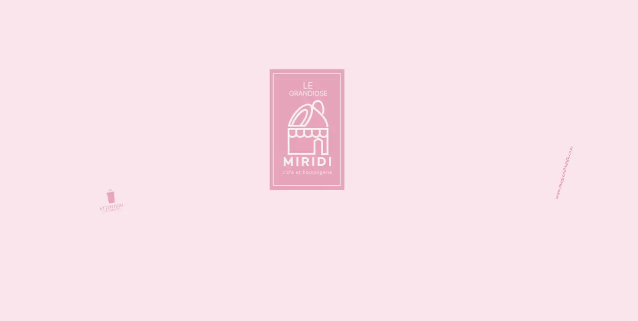 icône rose aux lignes épurées boulangerie café