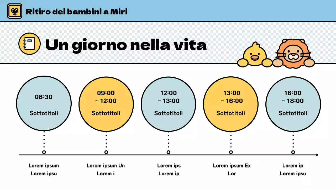 Campo invernale per bambini dallo stile simpatico in azzurro e verde