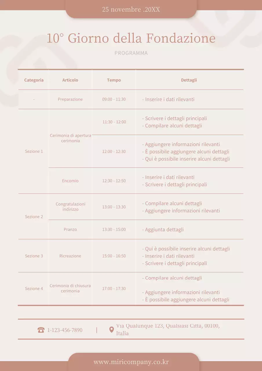 Un programma inaugurale pulito e beige